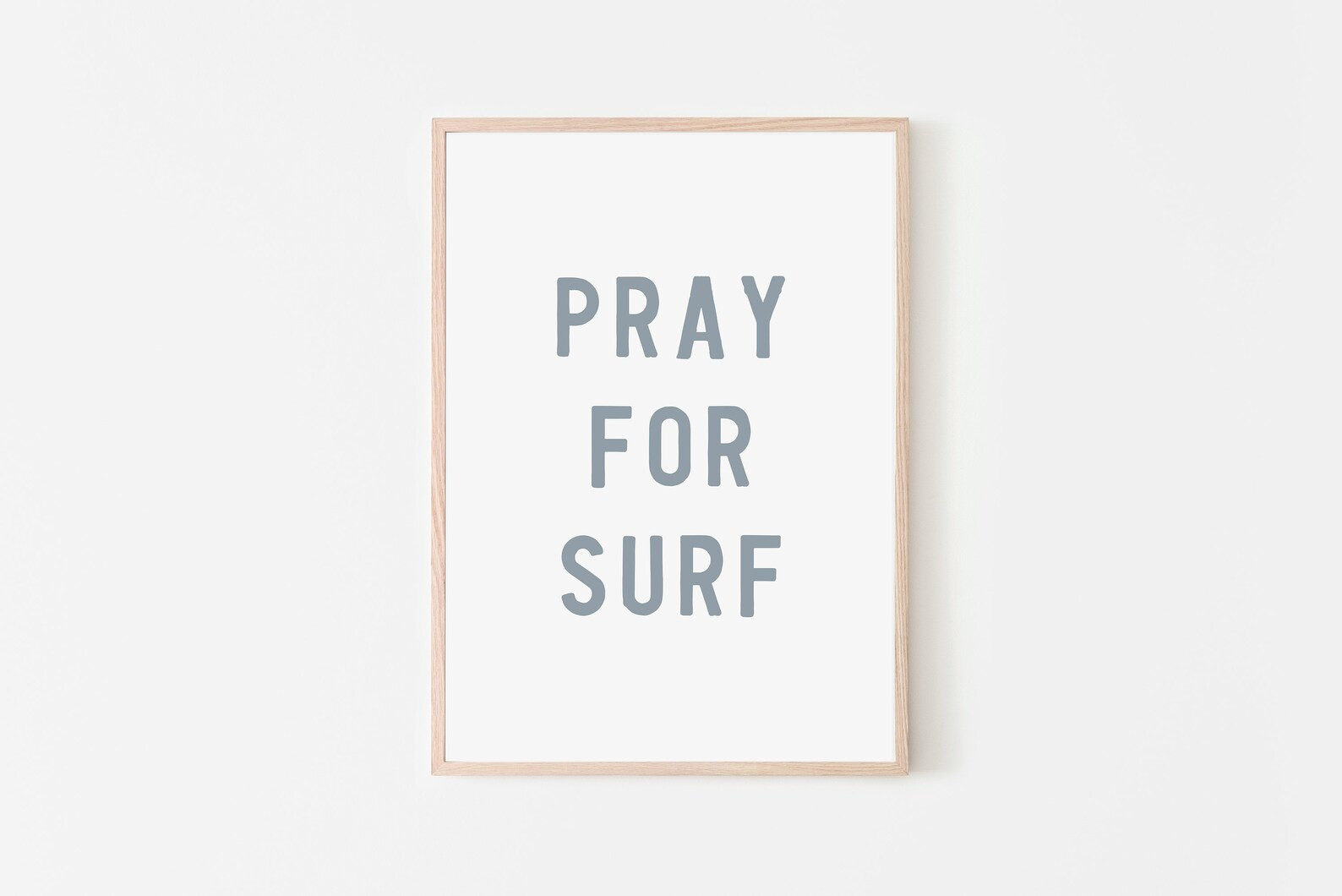 Pray for Surf Blue Pray for Surf Print Surf Print Beach Print Surf Wall Art Beach House Print Sur... | Etsy (US)