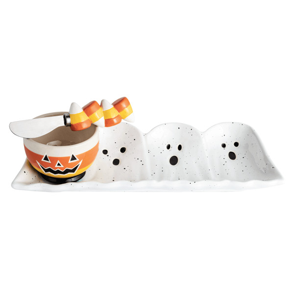 Ghost Glow Tidbit And Tray Set | Mud Pie