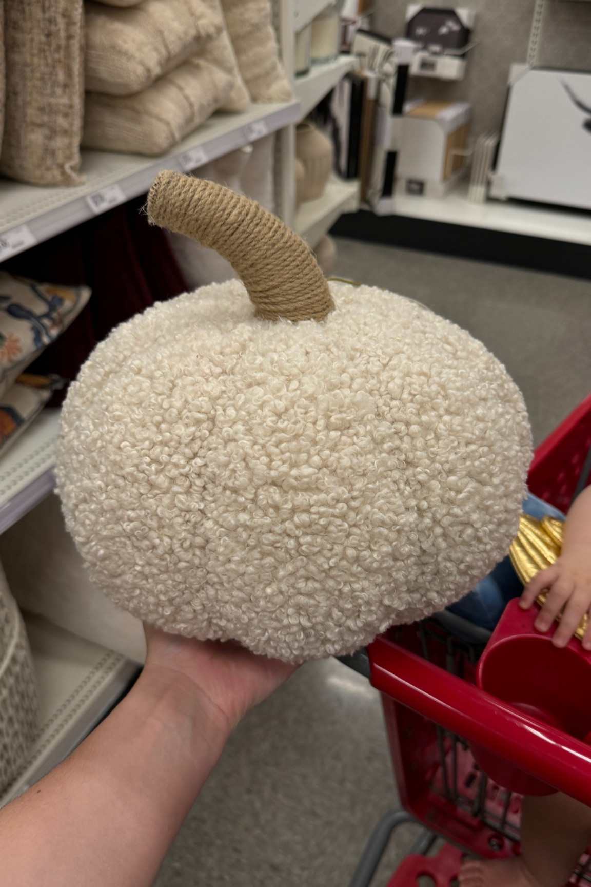 Pumpkin shaped decorative pillow