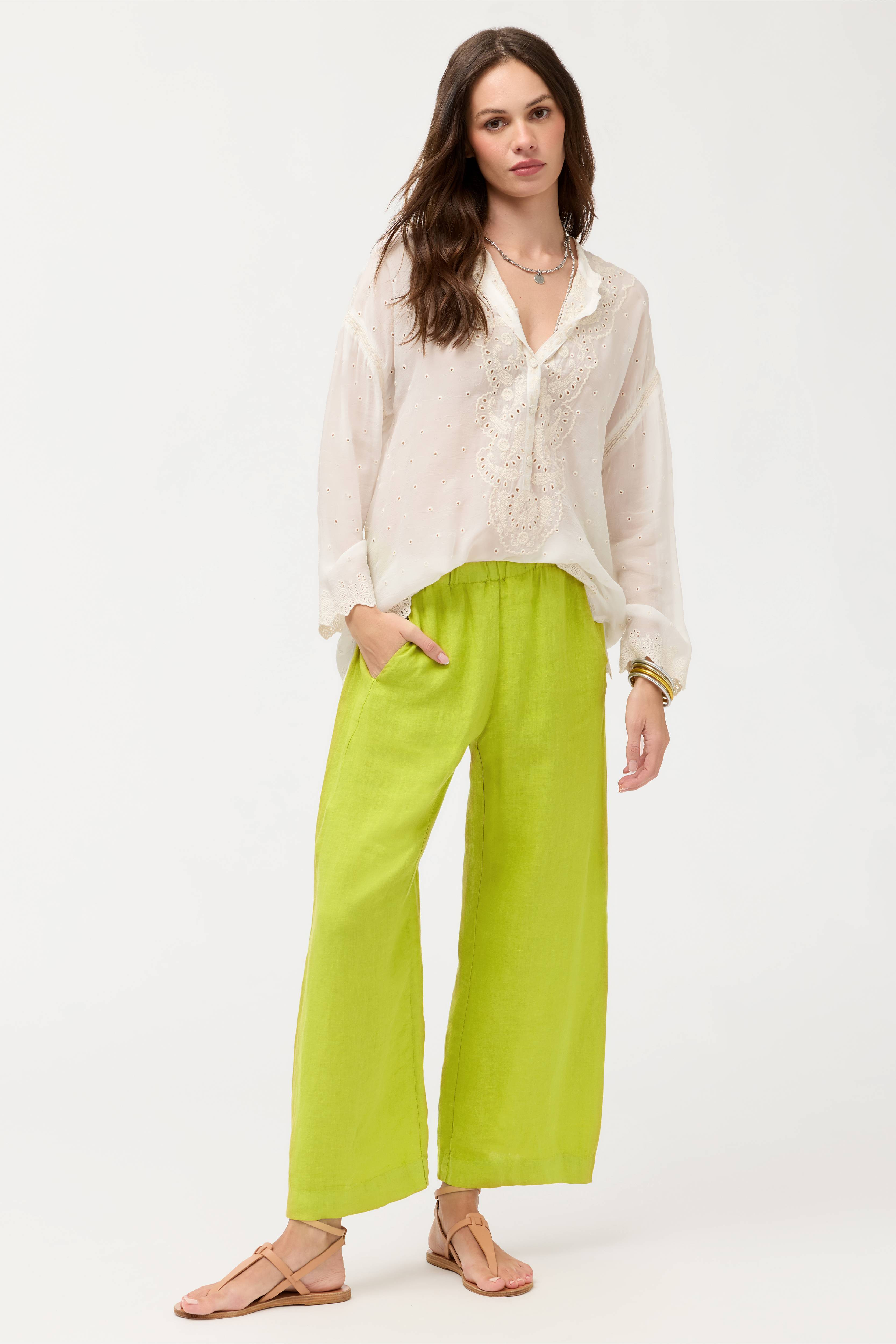 CROPPED LINEN PANT
                                
                                    
        ... | Johnny Was