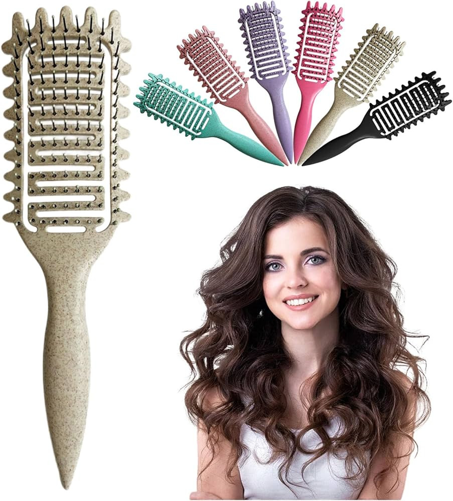 Curl Defining Brush,2024 Curly Hair Brush,Vented Hair Brush for Detangling, Shaping and Defining ... | Amazon (US)