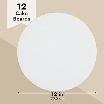 Juvale 12 Pack Round Cake Boards - Cake Base for Crafts, Baking Supplies, Desserts, and Craft Sup... | Amazon (US)