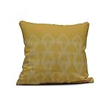 E by design Watermark Geometric Print Outdoor Pillow, 16" x 16", Yellow | Amazon (US)