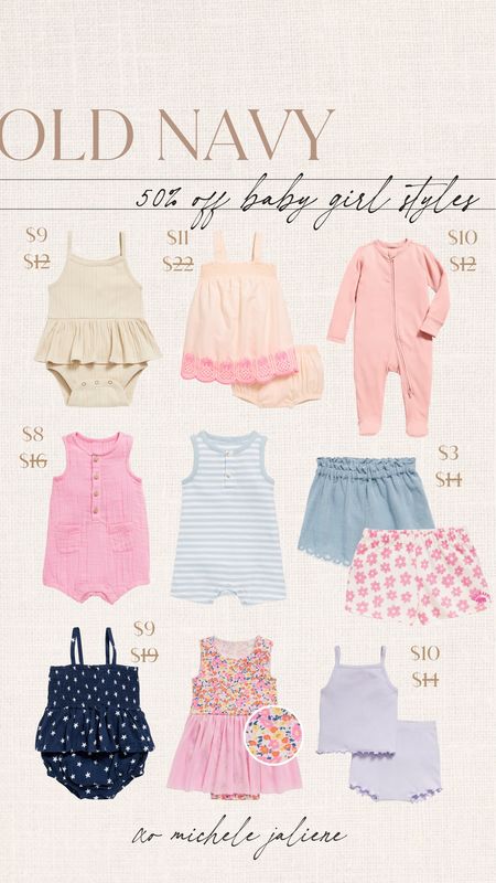 Old navy baby girl sale! Found the cutest baby girl styles for the summer! They’re so cute and I love the little onesies! 

Old navy, baby girl sale, little girls styles, smocked top, ruffled onesie, baby girl onesies, little girls shorts, little girls dress 

#LTKfindsunder100 #LTKfindsunder50 #LTKsalealert