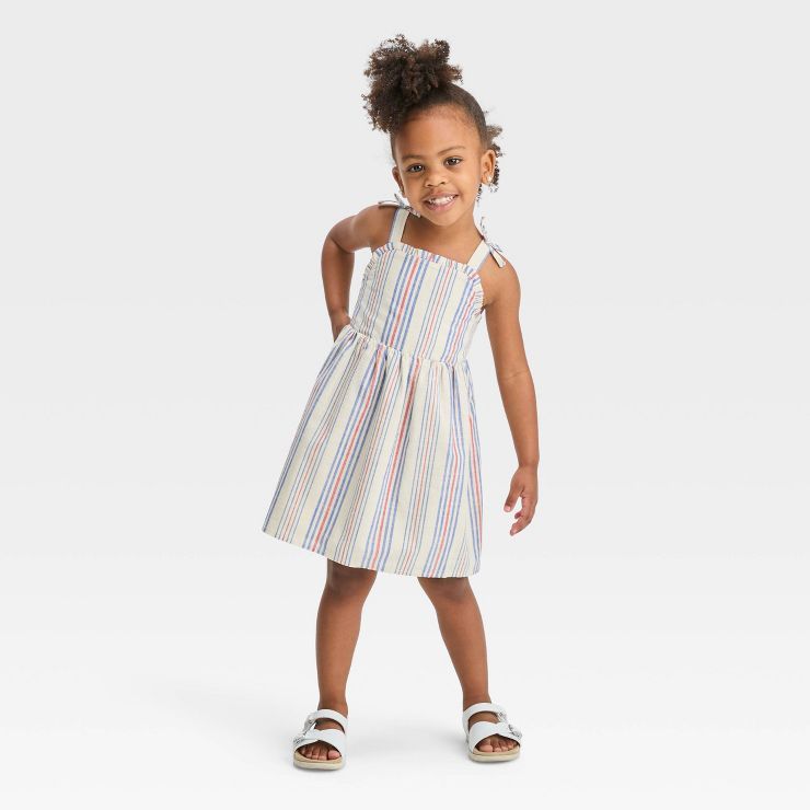 Toddler Girls' Tie-Dye Sleeveless Striped Shoulder Dress - Cat & Jack™ | Target