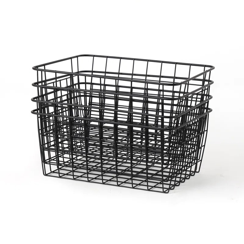 4 Pack Metal Wire Baskets Durable Wire Baskets For Storage Organizer For Pantry, Kitchen Cabinets... | Wayfair North America