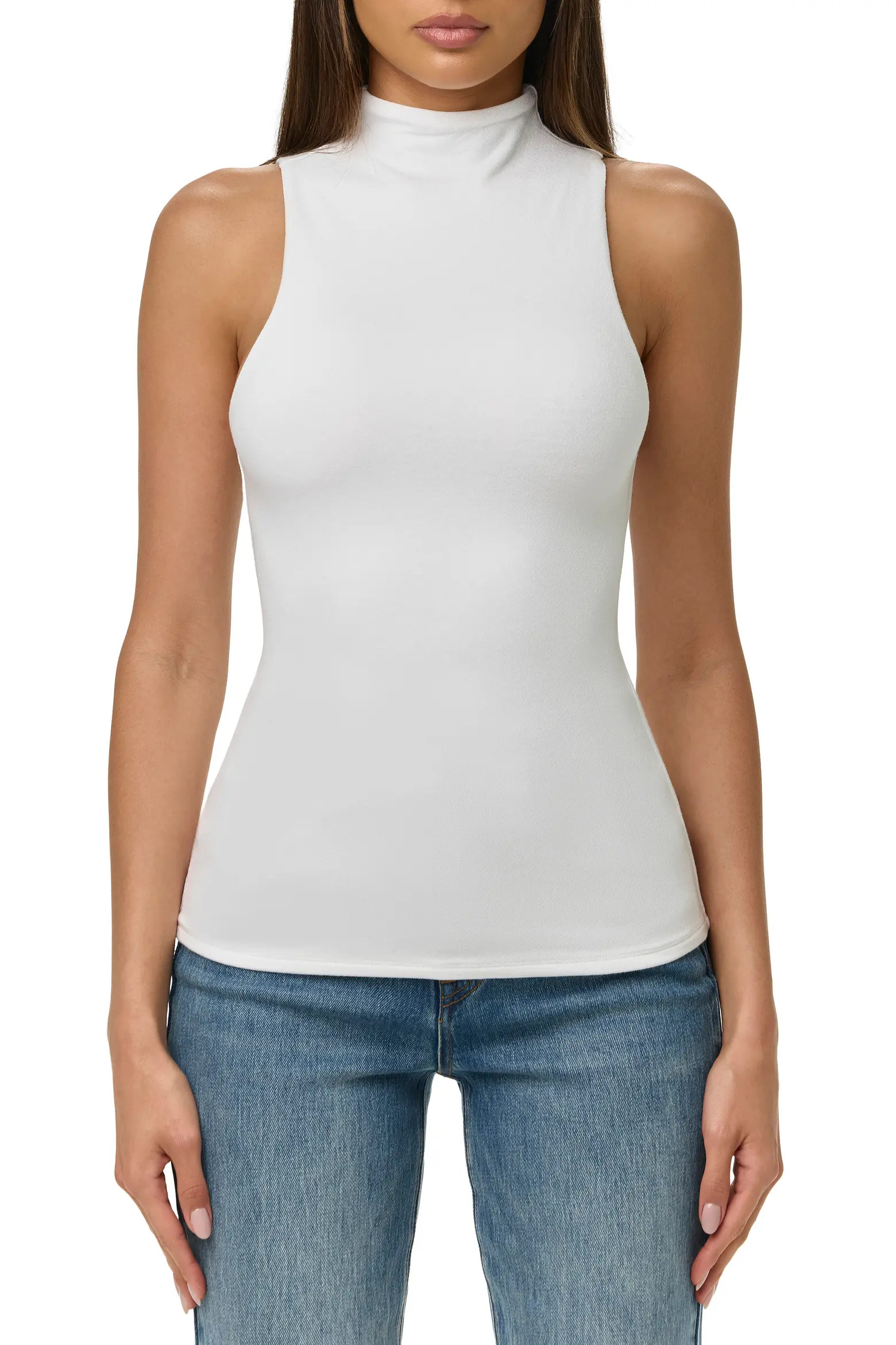 Naked Wardrobe Sleeveless Mock Neck Top (Women) | Nordstrom | Nordstrom