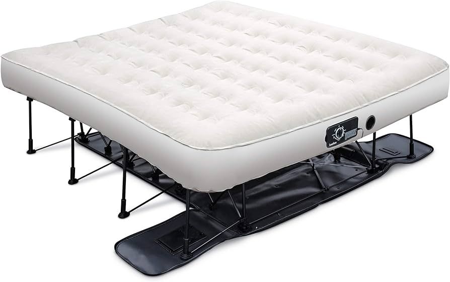 Ivation EZ-Bed (King) Air Mattress with Frame & Rolling Case, Self Inflatable, Blow Up Bed Auto S... | Amazon (US)