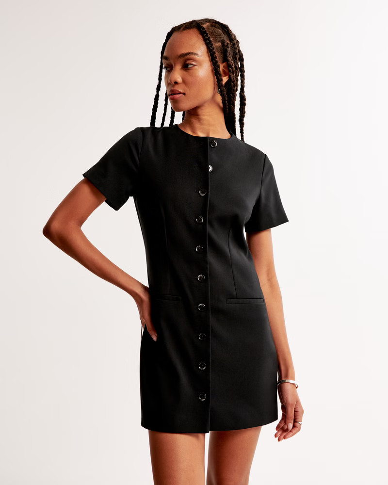 Women's The A&F Mara Short-Sleeve Vest Mini Dress | Women's Dresses & Jumpsuits | Abercrombie.com | Abercrombie & Fitch (US)