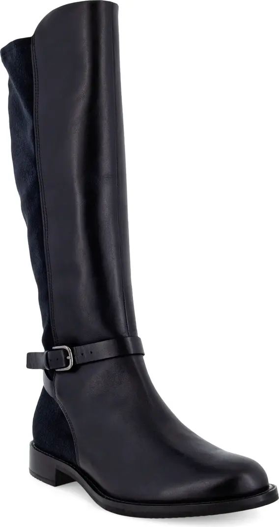 ECCO Sartorelle Mixed Media Knee High Boot | Nordstrom | Nordstrom