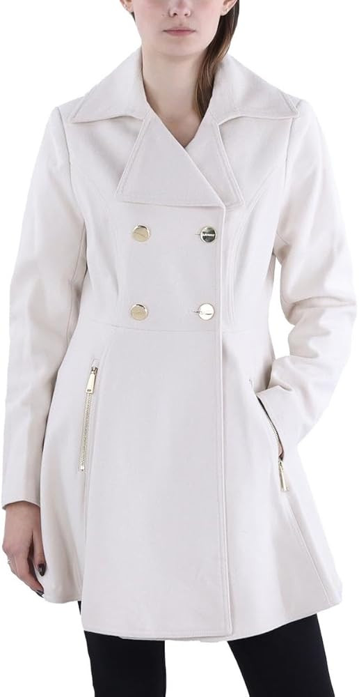 Laundry by Shelli Segal Womens Wool Blend Midi Pea Coat | Amazon (US)