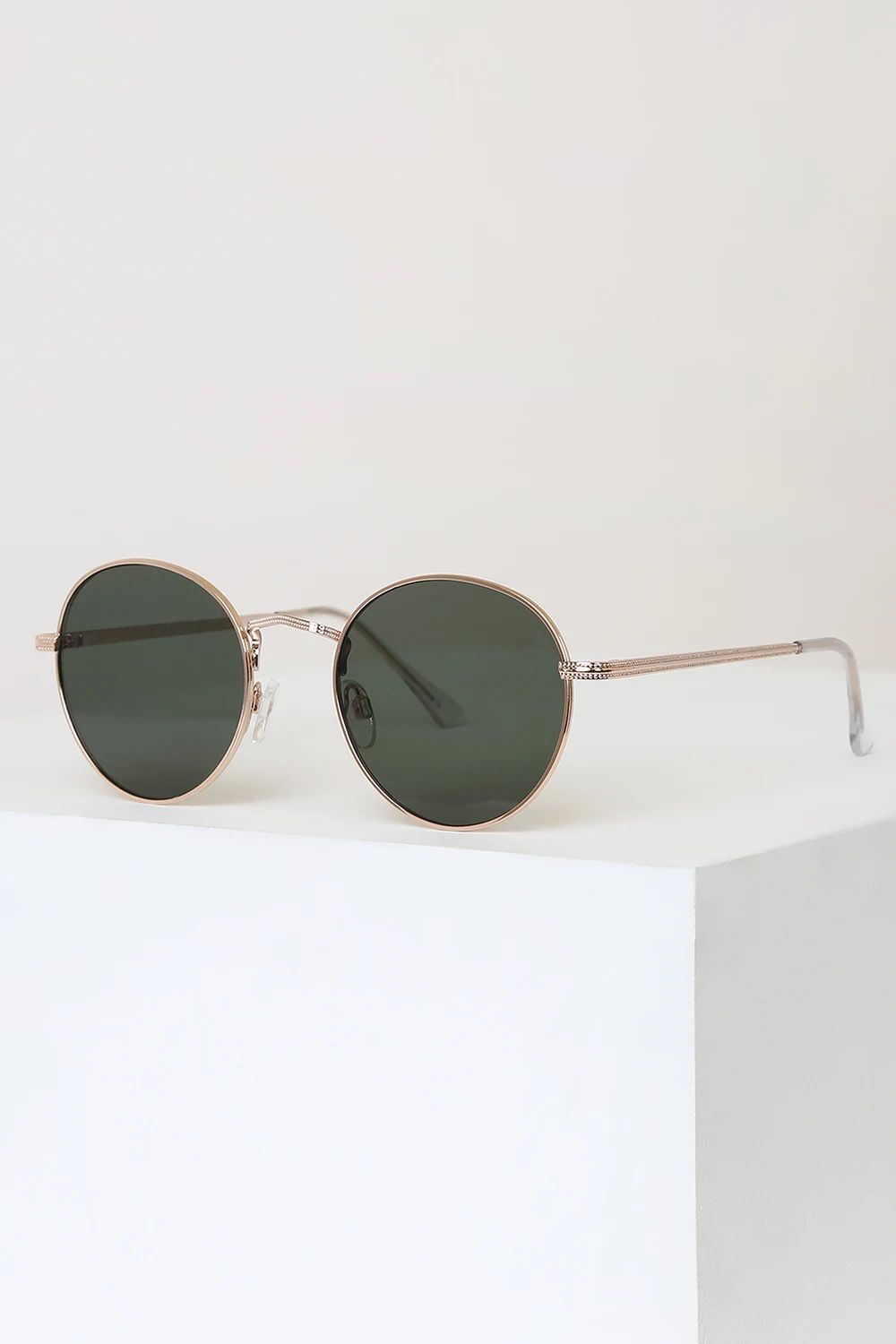 Agreed Gold Round Sunglasses | Lulus (US)