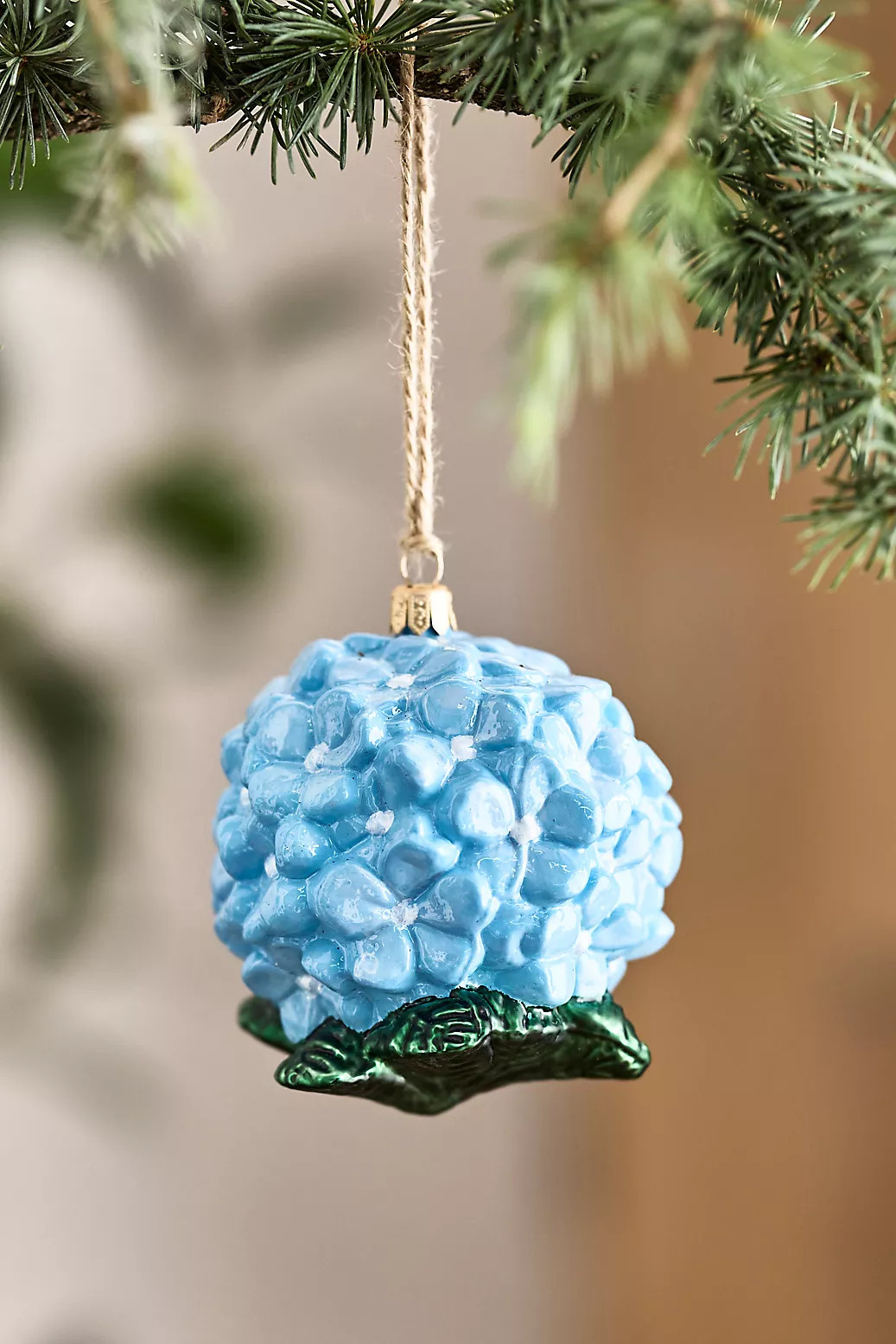 Hydrangea Bloom Glass Ornament | Anthropologie (US)