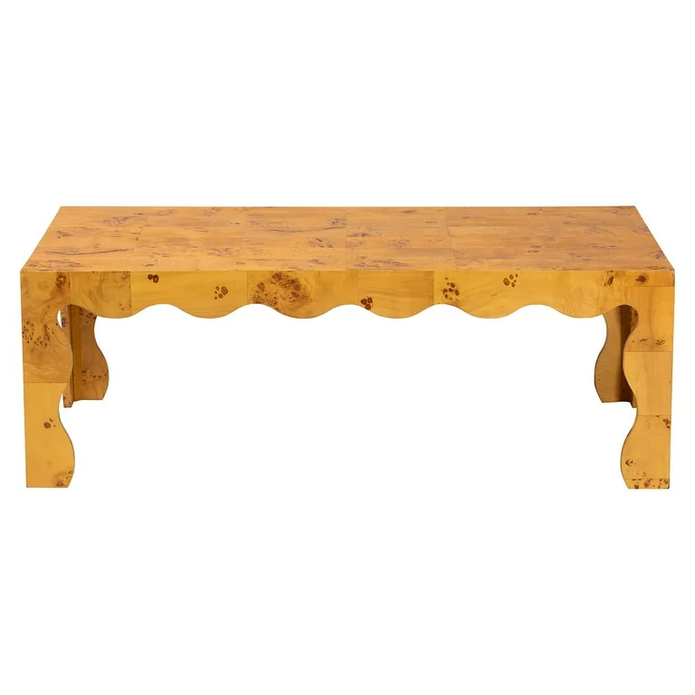 bali & pari Huxley Modern Coffee Table, Light Mappa Burl | Walmart (US)