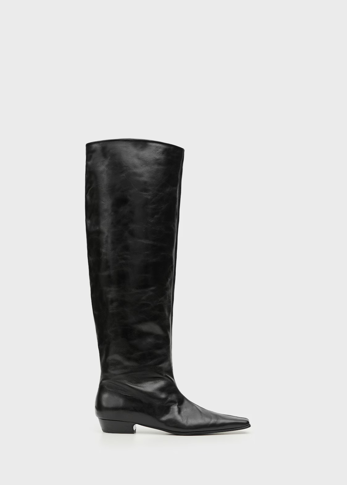High boot 100% leather | MANGO (UK)