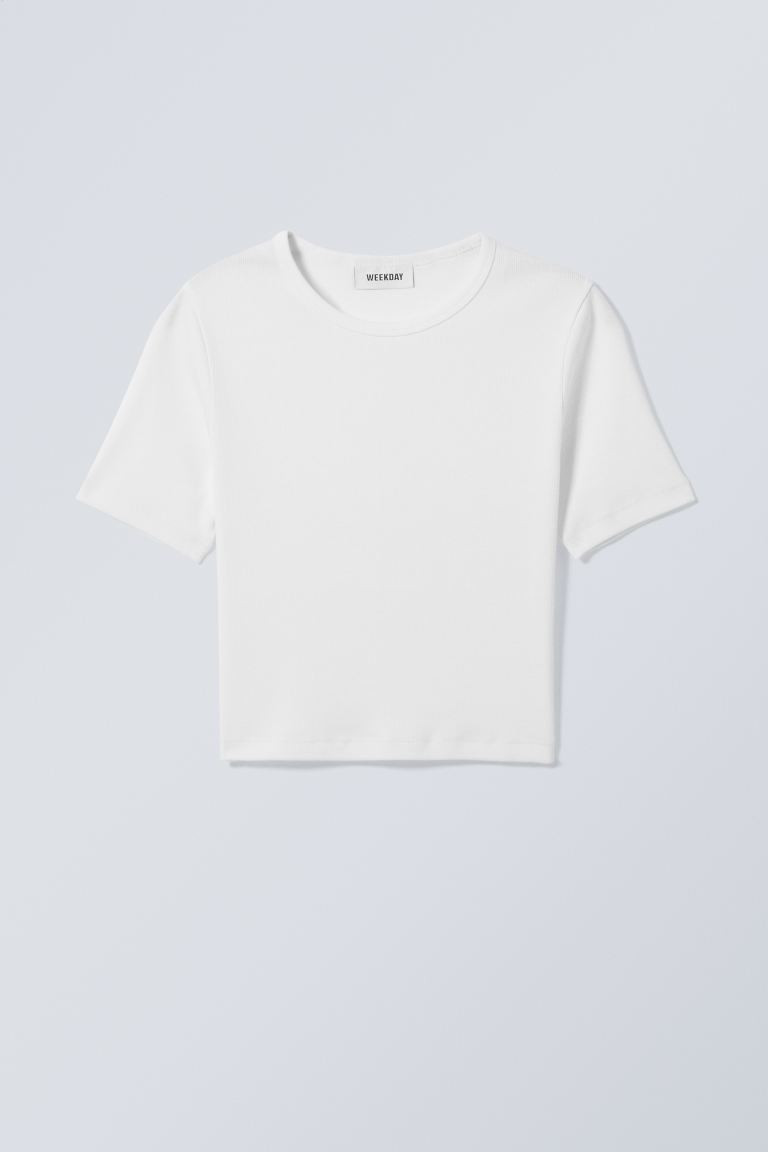 Geripptes Mini-Crop-Top | H&M (DE, AT, CH, NL, FI)