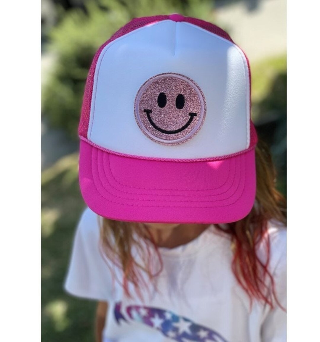 Customized Smiley Face Trucker Hat, Emoji Trucker Hat, Baby, Toddler/kid, Youth and Adult Sizes -... | Etsy (US)