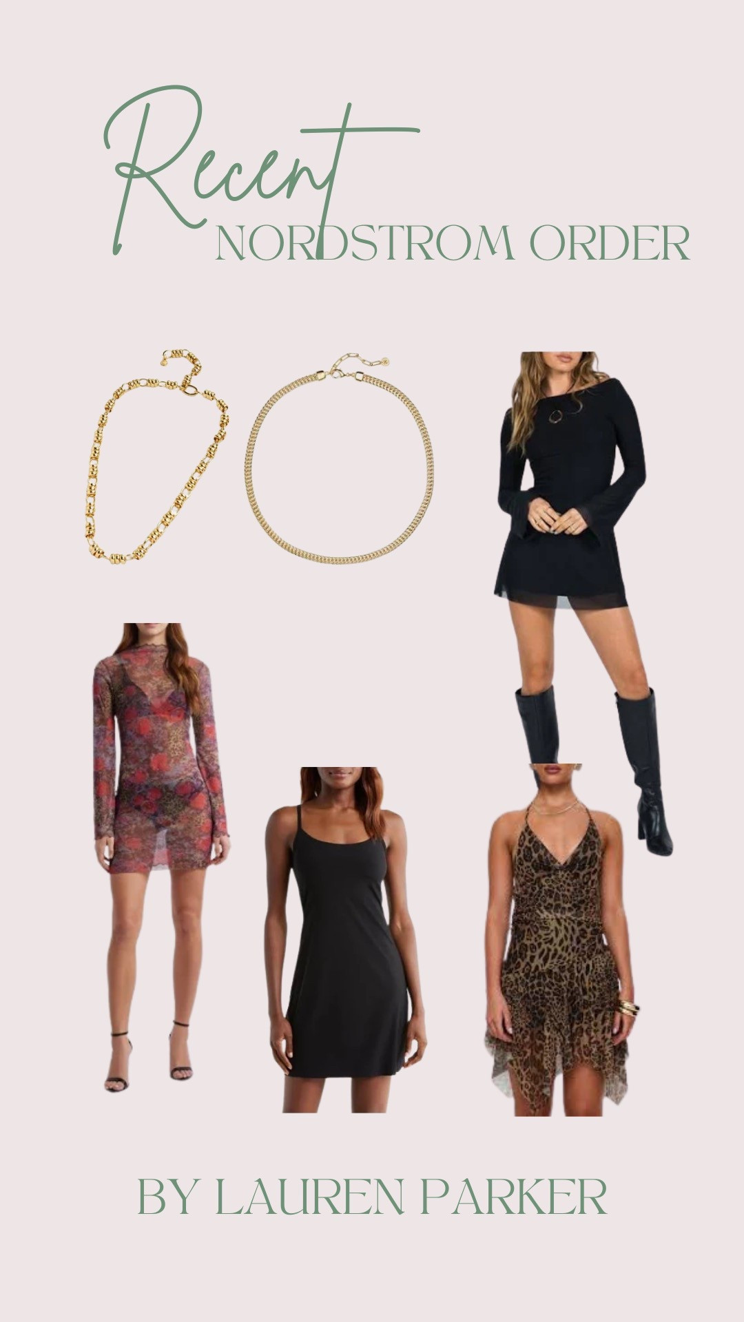 My recent Nordstrom order! Outfits are perfect for date night or girls night and I’ve been loving this jewelry for every day! 

#LTKStyleTip #LTKFindsUnder50 #LTKSeasonal