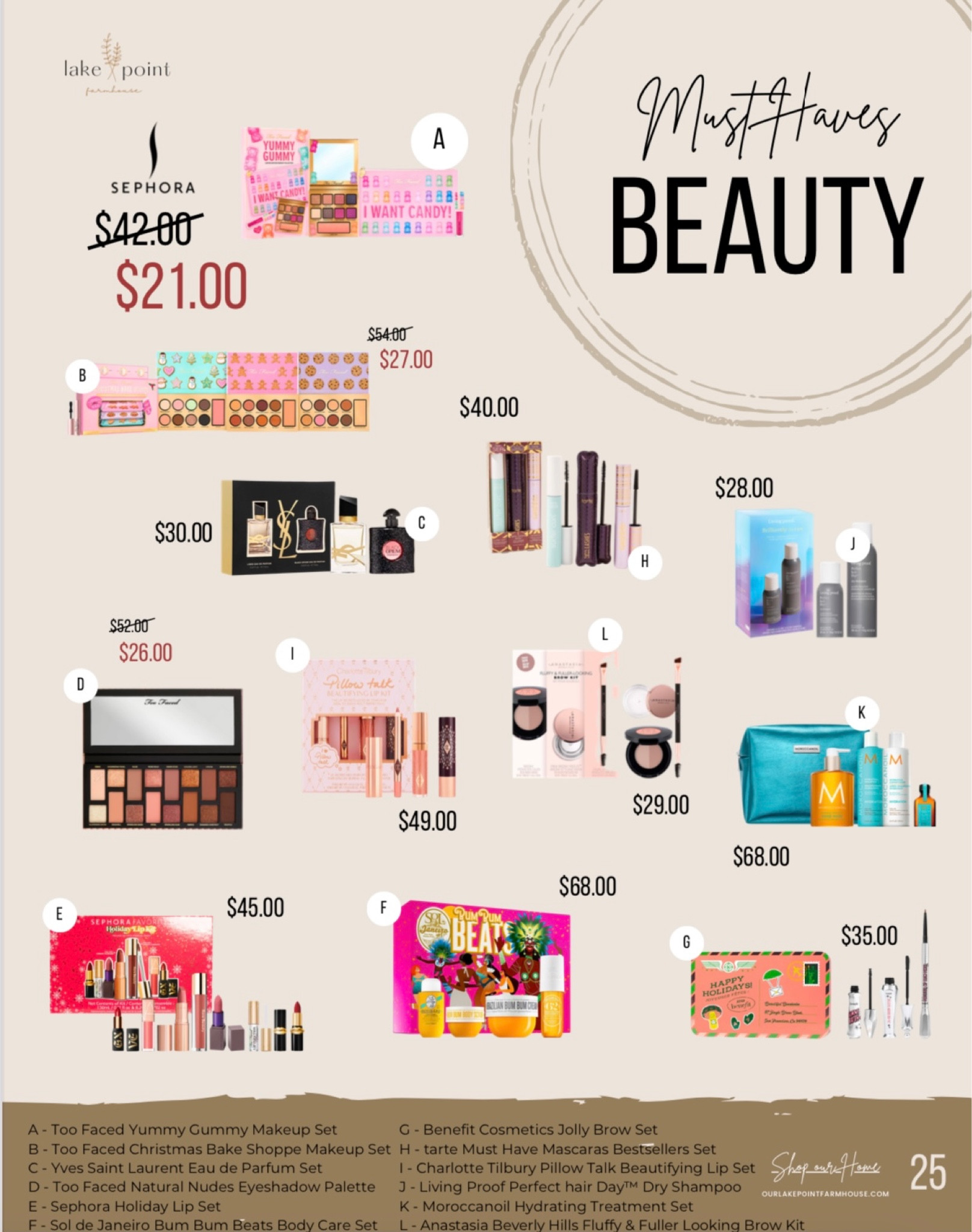 25 | Beauty Must Haves

Welcome to Our Lake Point Farmhouse’s Holiday Gift Guide! Here you can find the best sales and holiday gift finds this year! 

My top favorite beauty picks to help with self care, 100%.

#LTKHoliday #LTKGiftGuide #LTKbeauty