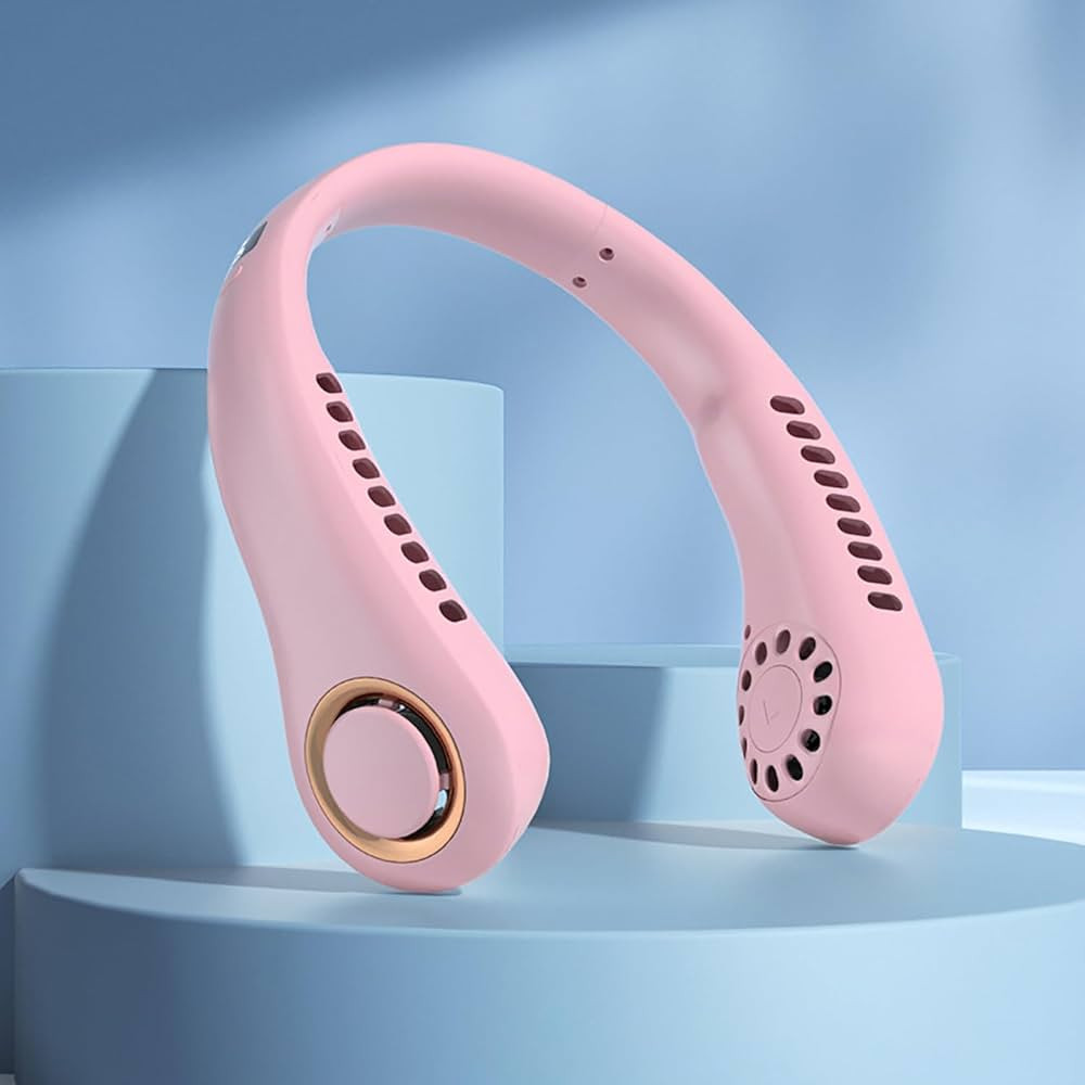 Portable Neck Fan - 5-Speed Adjustment, 360° Rotation, USB Rechargeable Bladeless Personal Cooli... | Amazon (US)