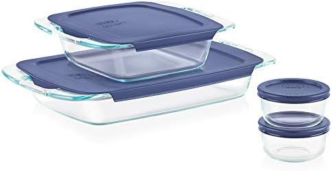 Amazon.com: Pyrex Grab Glass Bakeware and Food Storage Set, 8-Piece, Clear: Bake And Serve Sets: ... | Amazon (US)