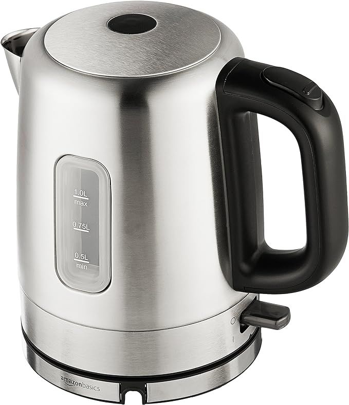 Amazon Basics Stainless Steel Portable Fast, Electric Hot Water Kettle for Tea and Coffee, 1 Lite... | Amazon (US)