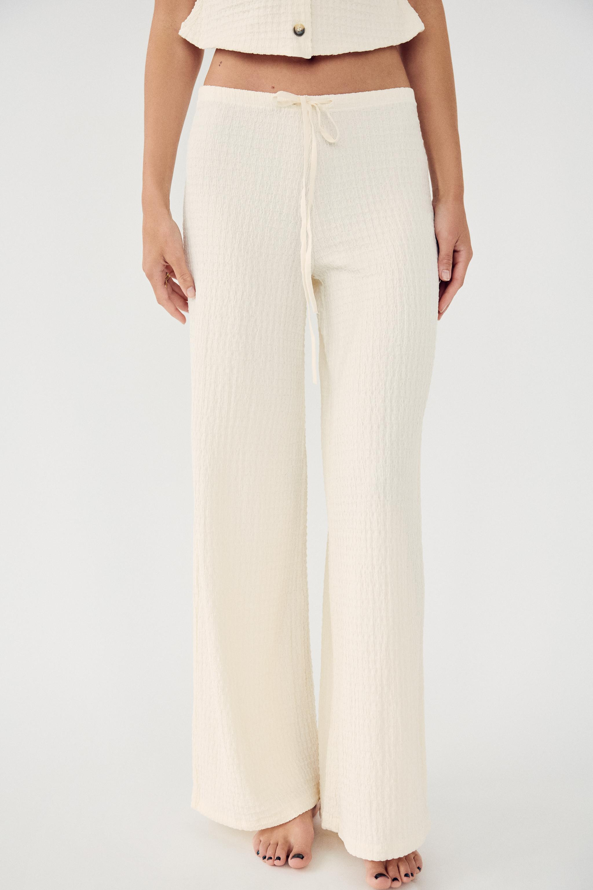 TEXTURED STRAIGHT-FIT TROUSERS | Zara UK