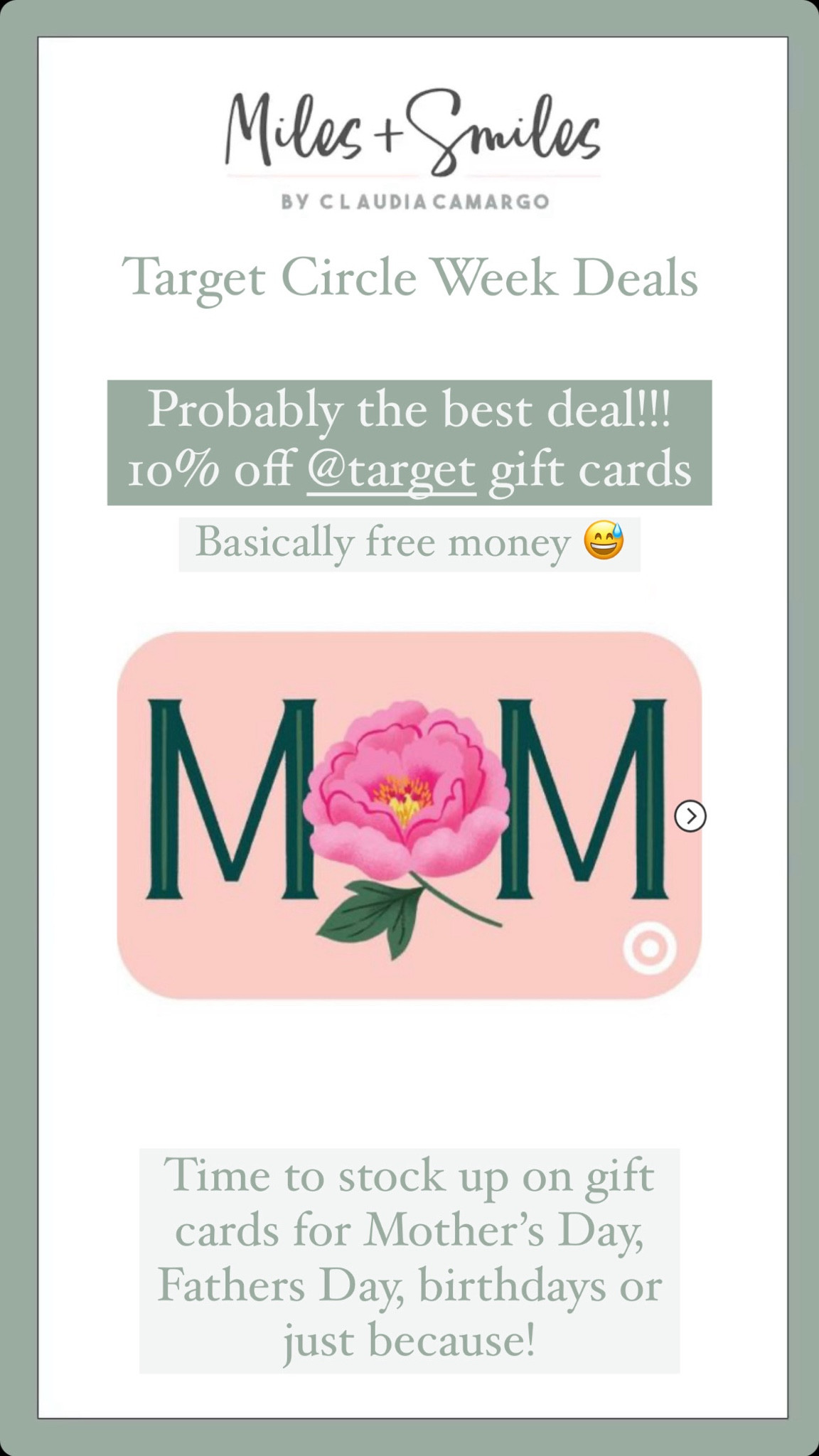 10% off Target Gift Cards! 

#LTKxTarget #LTKsalealert