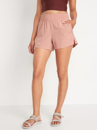 High-Waisted StretchTech Shorts for Women -- 4-inch inseam | Old Navy (US)
