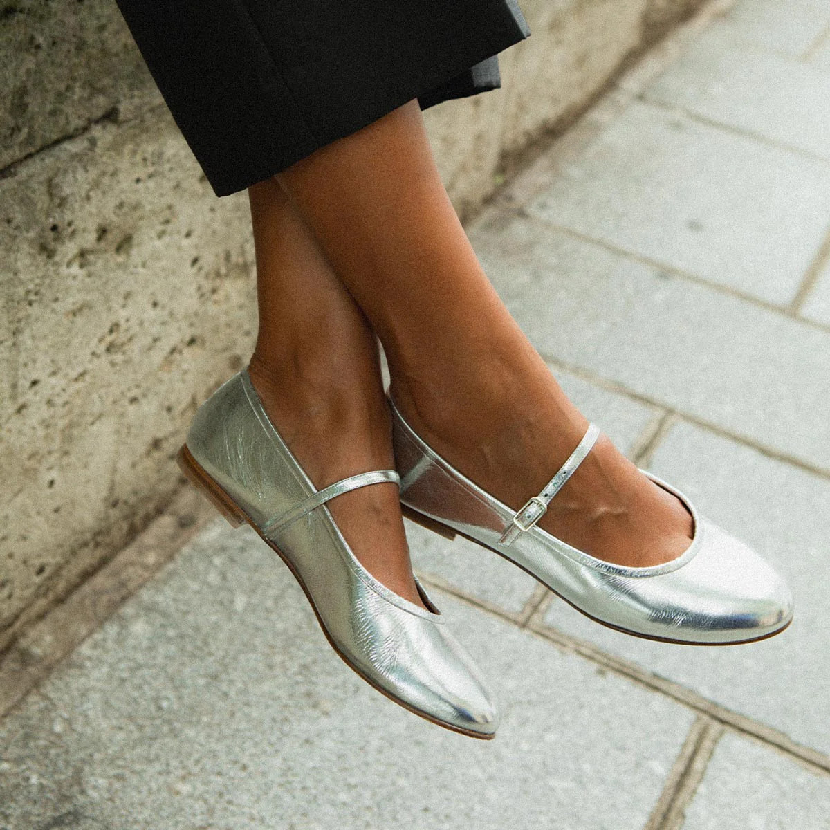 The Demi Jane - Silver Crinkle Mirror | Margaux