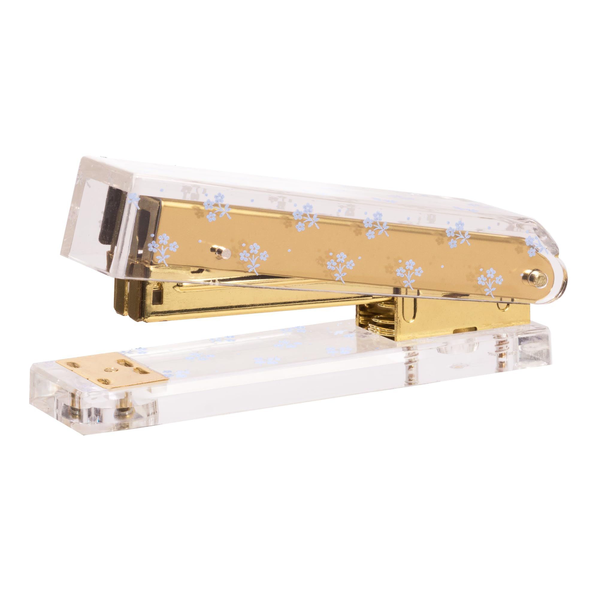 Laura Ashley Heirloom Cottage Mini Stapler – Stylish Gold & Acrylic Desk Stapler with Floral Ac... | Amazon (US)