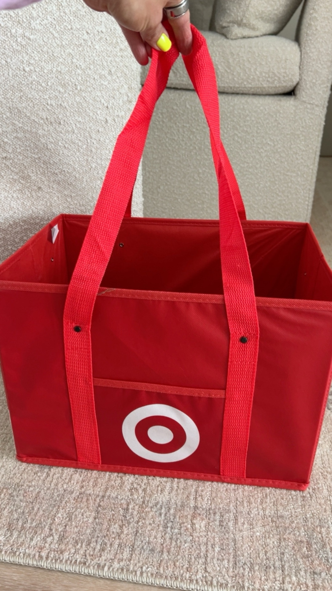The Target collapsible tote has been restocked and only $5!! Reusable bags, grocery tote bags, Target, Target style.

#LTKSeasonal #LTKSaleAlert #LTKHome