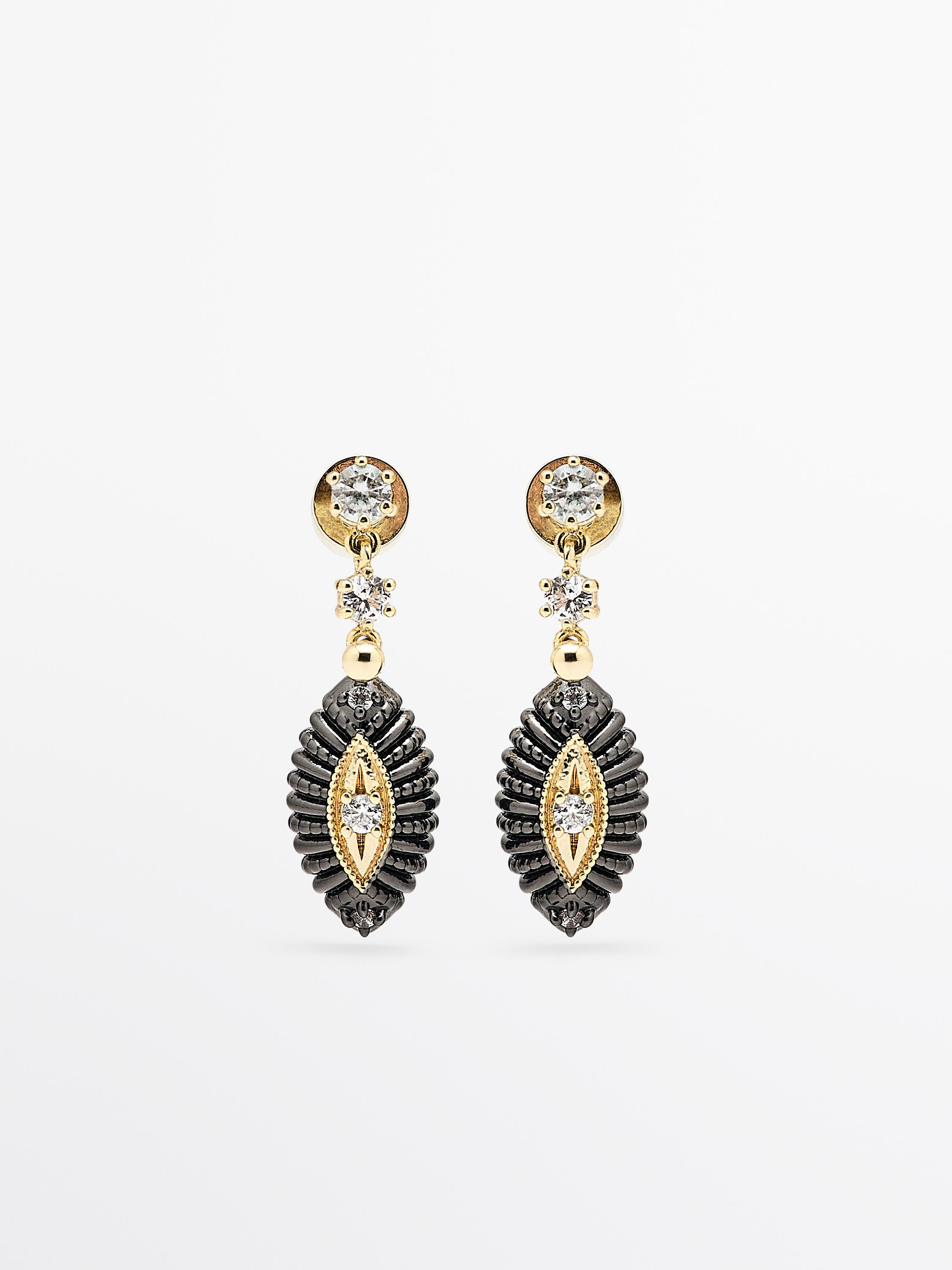Orecchini gioiello con strass | Massimo Dutti IT
