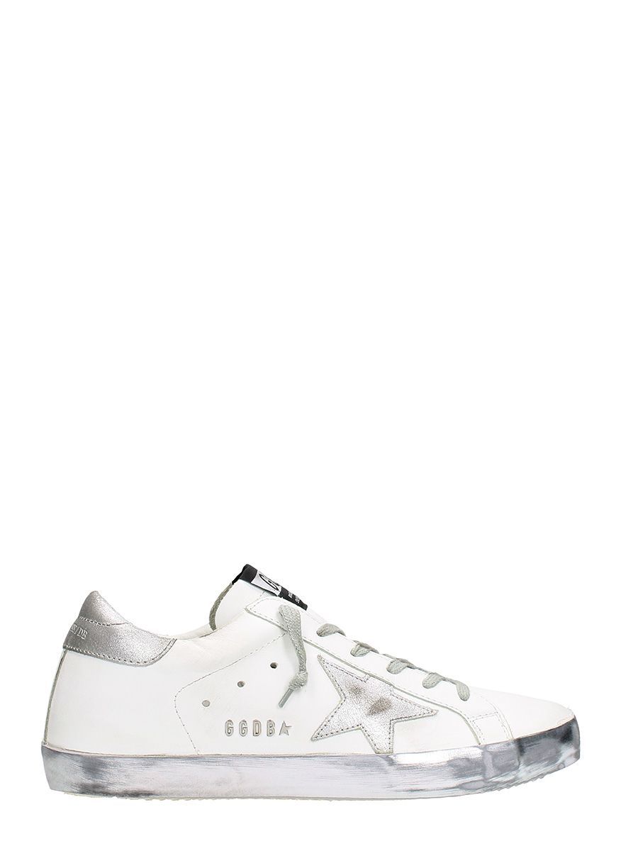 Golden Goose Superstar Sparkle White Leather Sneakers | Italist