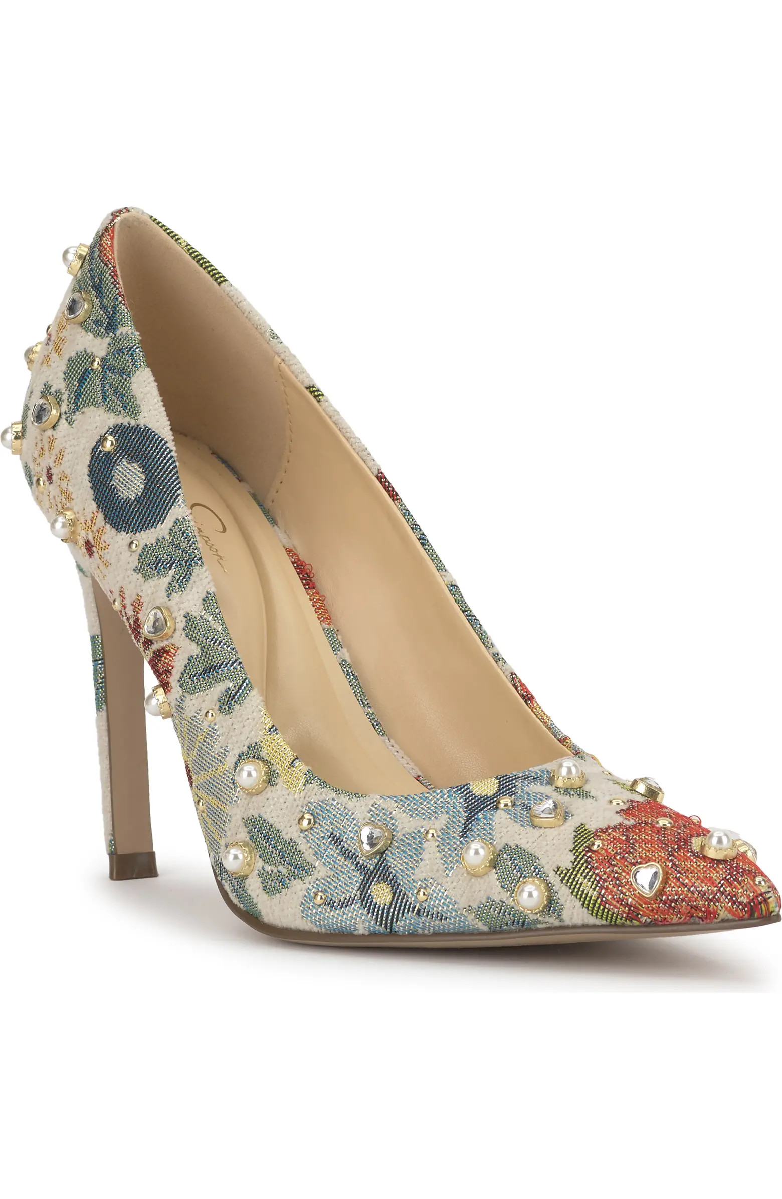 Welica Embellished Jacquard Pump (Women) | Nordstrom