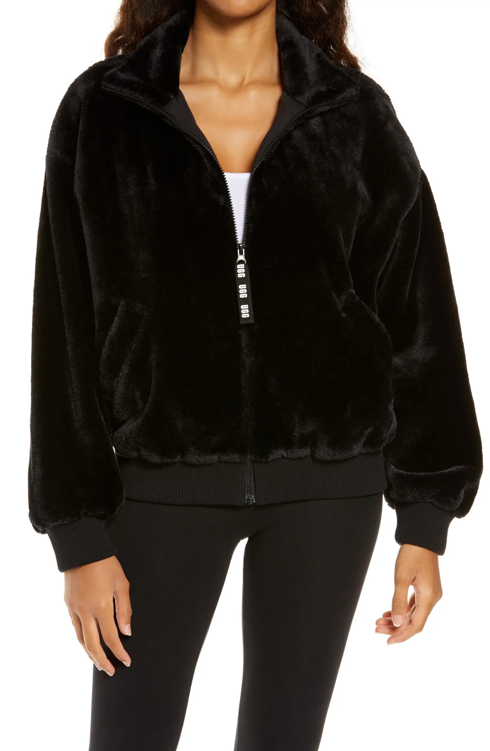 UGG® Laken Mock Neck Fleece Jacket | Nordstrom | Nordstrom