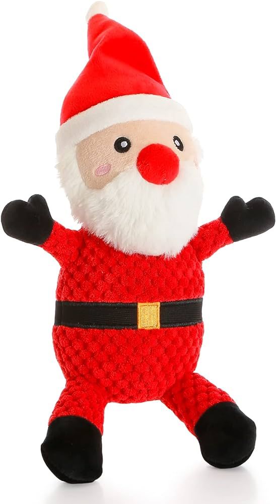Senneny Dog Christmas Toys Santa, Stuffed Squeaky Toys for Dogs Puppy, Plush for Large Medium Sma... | Amazon (US)