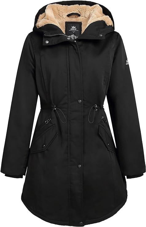 Orolay Women's Thicken Fleece Lined Parka Winter Coat Hooded Jacket with Pockets | Amazon (US)