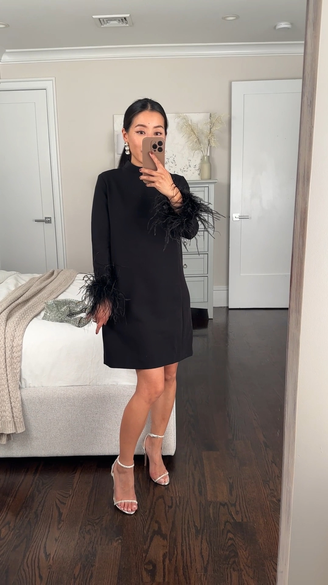 Feather trim sheath dress size 00. Debating between black or red (see other LTK post)

This is a Tuckernuck party / holiday event classic that comes back in different colors. 

Thicker, nice quality structured fabric with a full lining and pockets! Zipper back and Velcro adjuster at the neckline to make the mock neck a comfortable width. 

Bracelet length sleeves work surprisingly well for petites. 

Length hits above the knee on me (5ft) and is modest for an office party or work event. I like my dresses about 2 inches shorter for a mini length, so may hem this. There’s a few petite customers in the online review photos modeling the different colors! 

@tuckernuck #tuckernuckpartner 

Petite friendly, winter wedding, office holiday party, Christmas event, family photos dress  

#LTKSeasonal #LTKParties #LTKHoliday