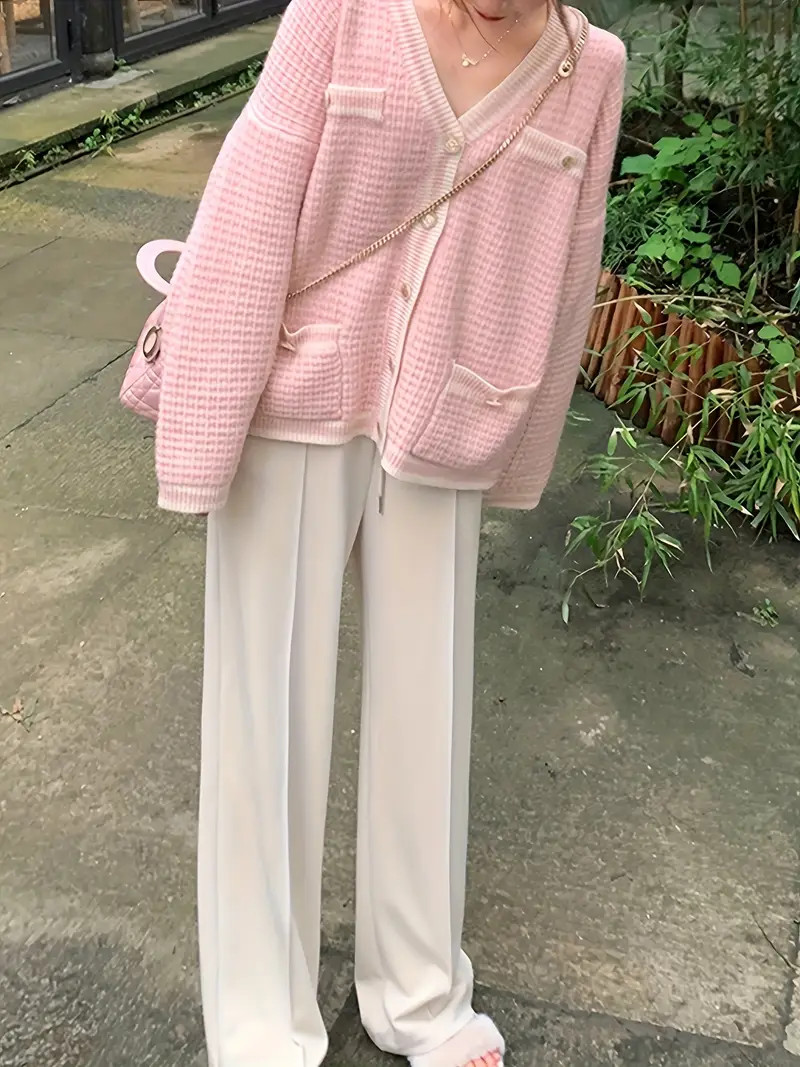 Valentine's Day V neck Button Front Cardigan Casual Long - Temu Canada | Temu Affiliate Program