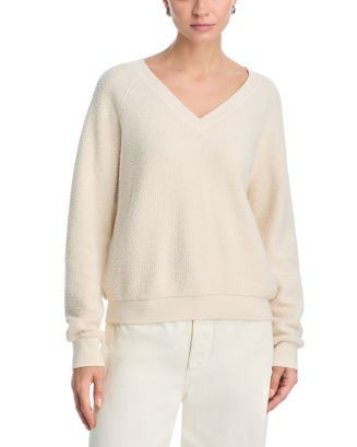 Reverse Fleece V Neck Sweatshirt | Bloomingdale's (US)