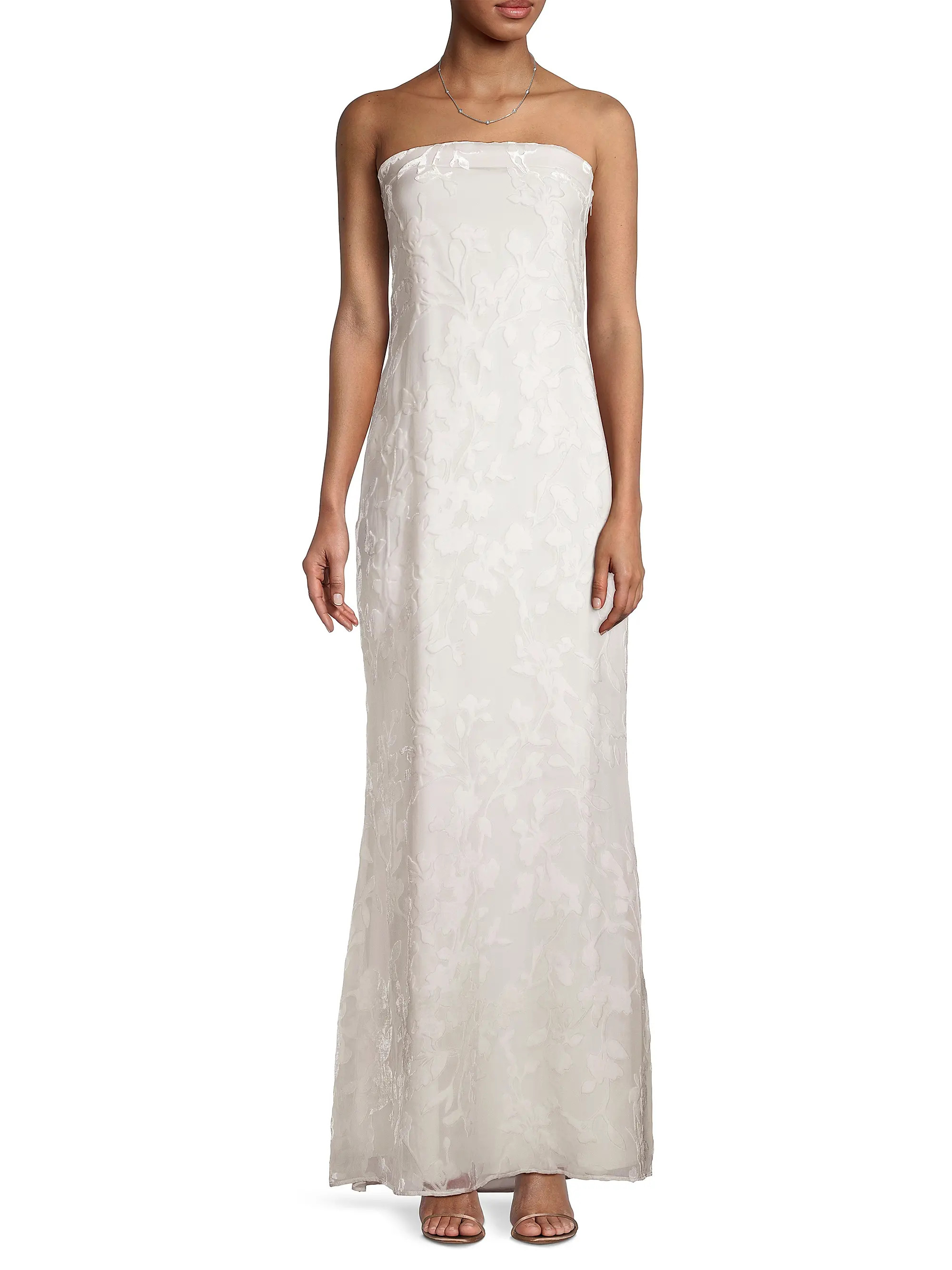 Shop Misha Arianna Silk Strapless Floral Gown | Saks Fifth Avenue | Saks Fifth Avenue