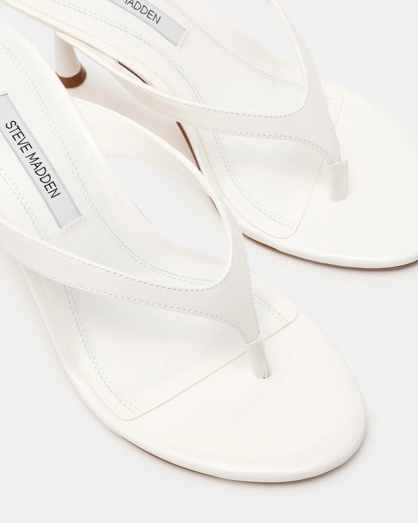 FAROH White Patent Thong Women's Heel | Steve Madden (US)