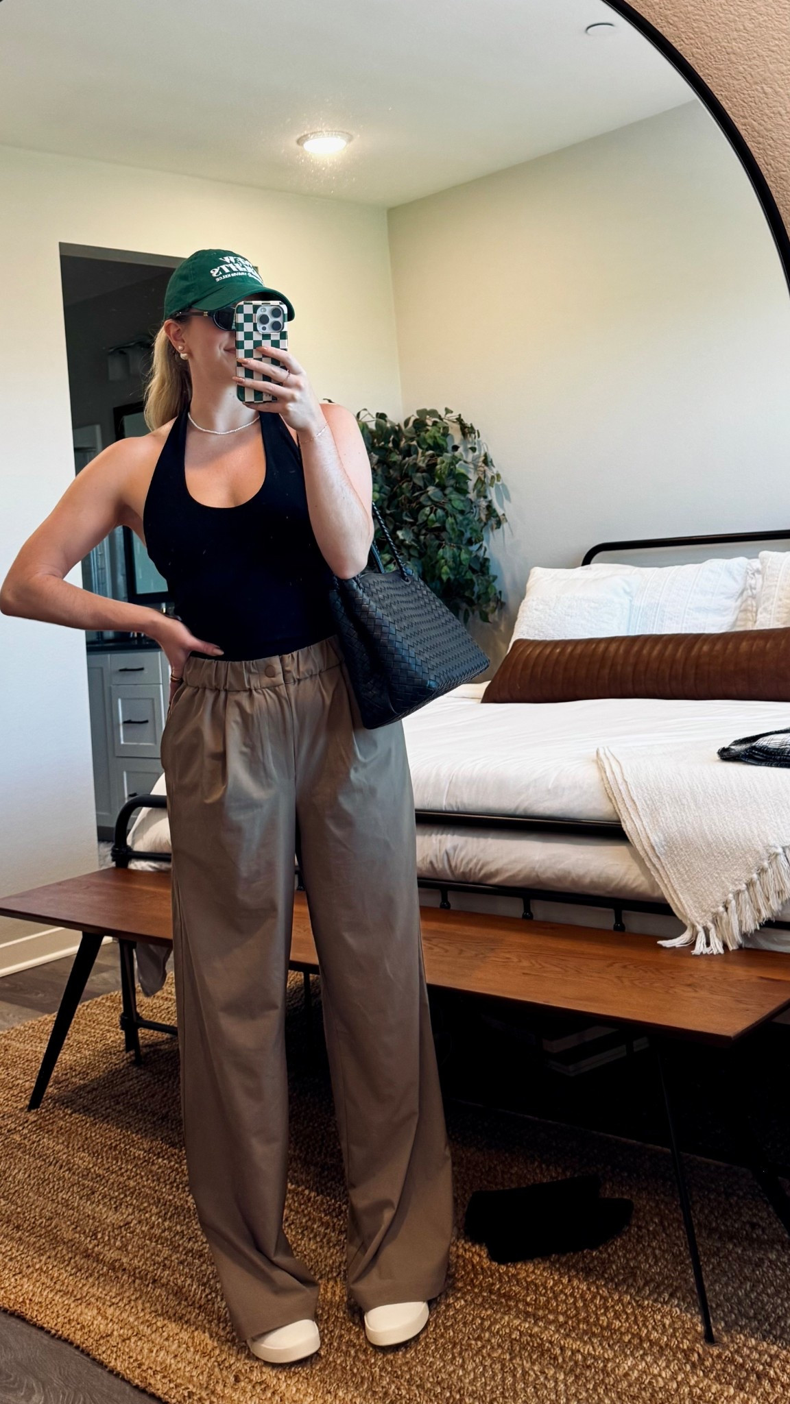 casual friday summer outfit •• black halter top paired with espresso brown trousers (in love with these pants!)

#LTKStyleTip #LTKActive #LTKWorkwear