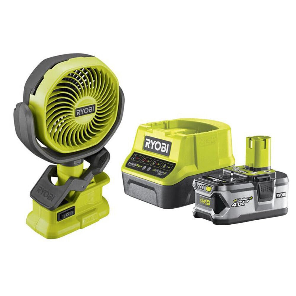 Ryobi 18-Volt Personal Battery Powered Adjustable Tilt Clip Fan Kit with 4.0 Ah Battery, Charger ... | Amazon (US)