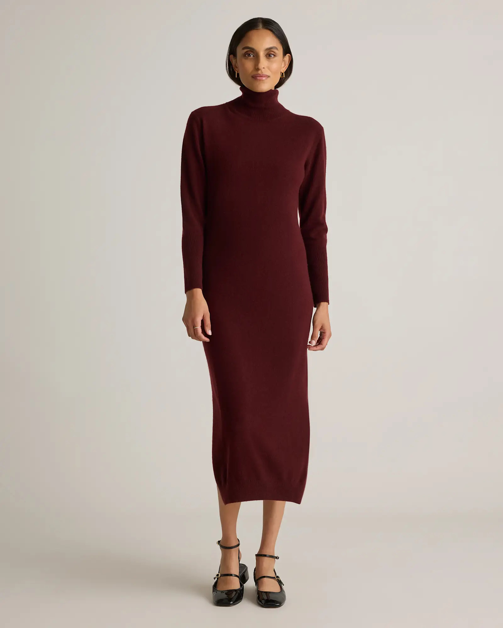 Mongolian Cashmere Turtleneck Midi Sweater Dress | Quince