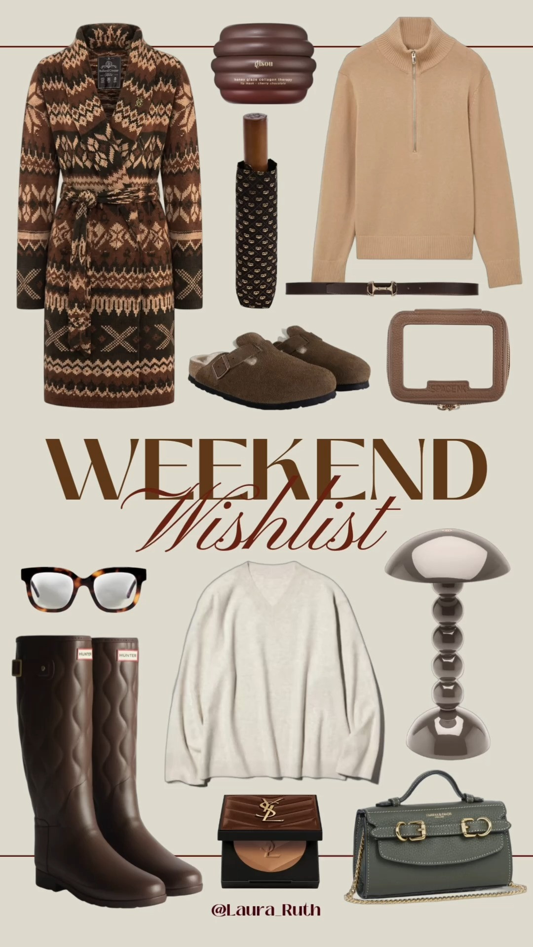 Weekend wishlist 🤎🍂 Think cosy knits, rich chocolate tones & all the little autumn luxuries. Consider this my October Autumn shopping list! fall fashion haul 

 #LTKuk #LTKautumn #LTKbag