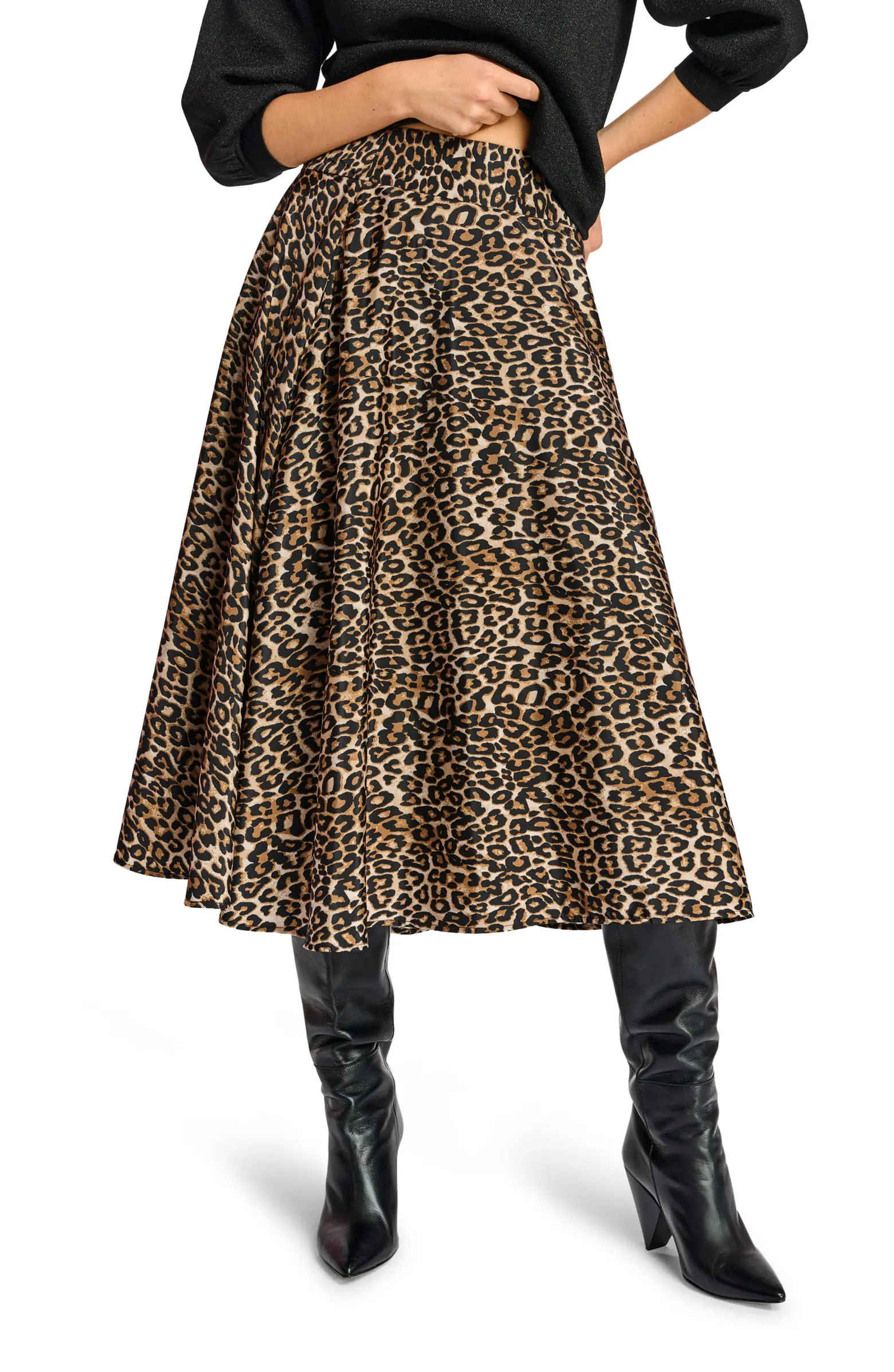 Essentiel Antwerp Leopard Print Circle Skirt | Nordstrom | Nordstrom
