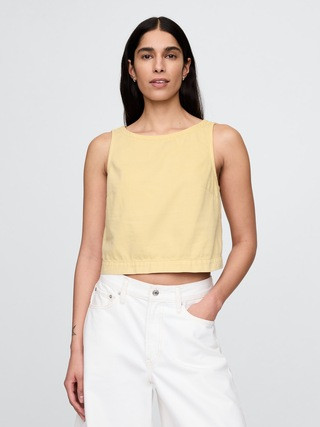 UltraSoft Denim Shell Tank Top | Gap (CA)