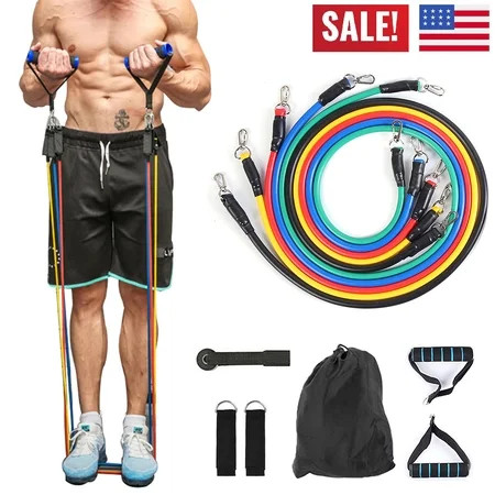 CVLIFE 11 PIECE Resistance Bands with Door Anchor Workouts Bands FOR EXERCISE Resistance Training Ph | Walmart (US)